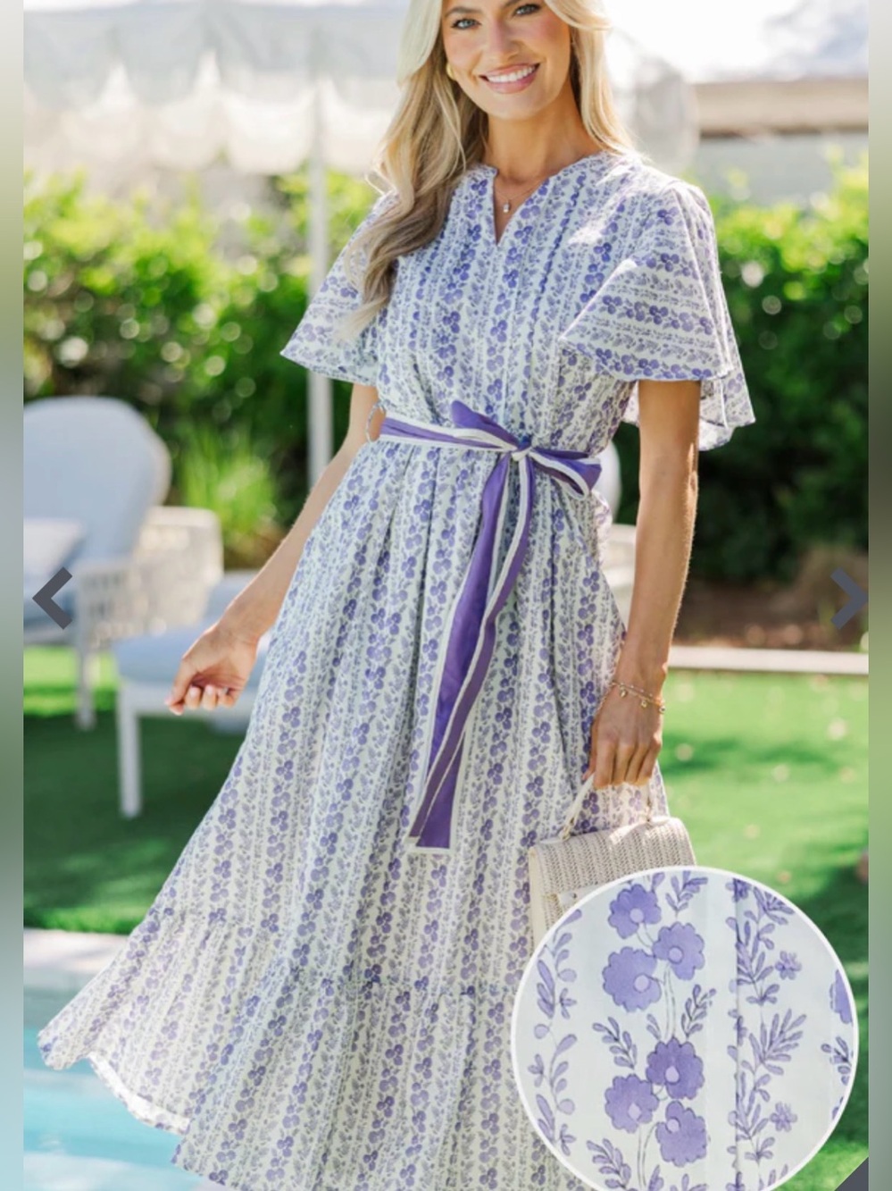 Shop The Mint Only For You Lavender Purple Ditsy Floral Maxi Dress Medium